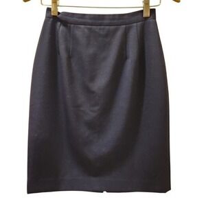 Vintage 100% wool skirt Navy blue size‎ 6 classics entier business professional